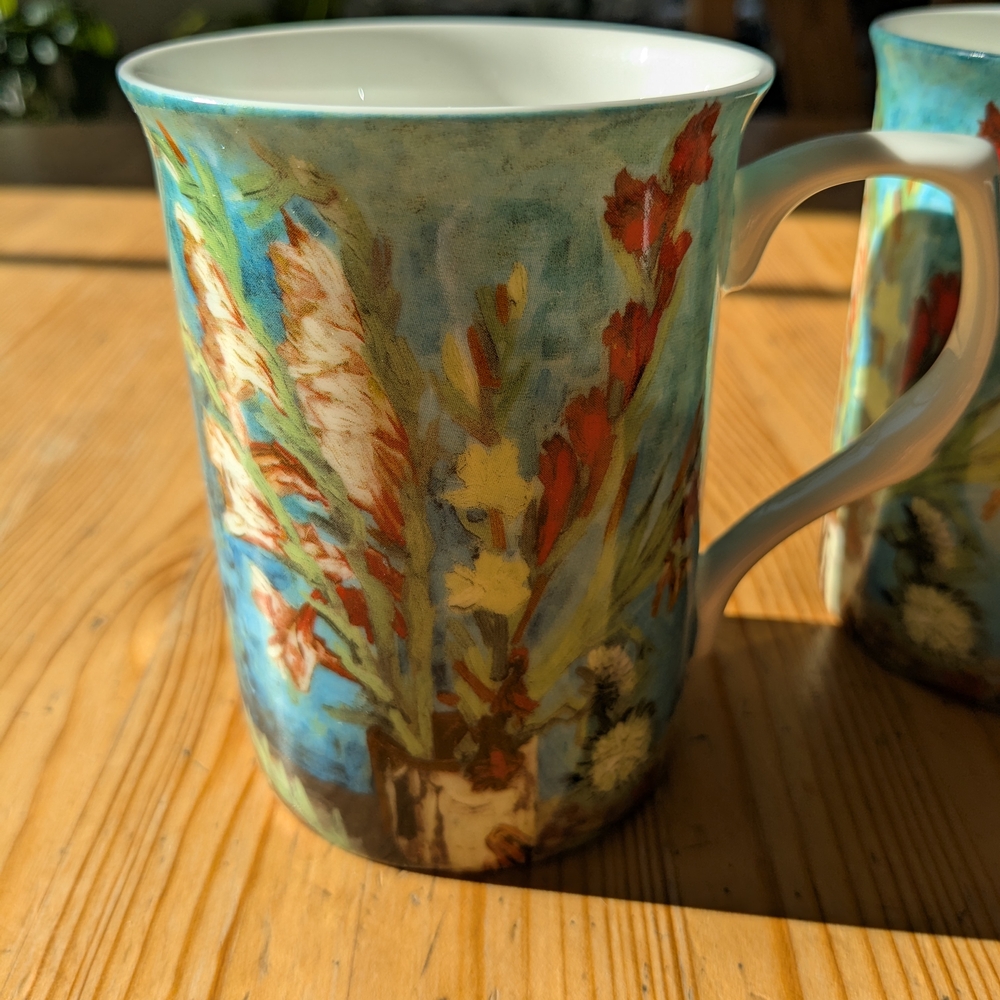 Stechcol - Gracie Bone China Floral Impressionistic Mugs (Qty 2)